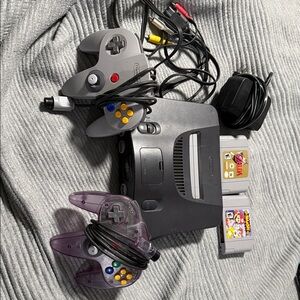 Nintendo 64 Console with Controllers and Games